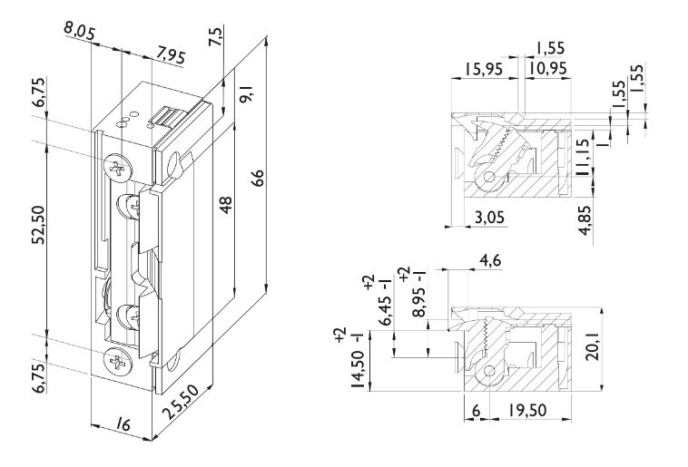 DORCAS 99-NDFLEX 10-24V AC/DC s mechanickou blokádou