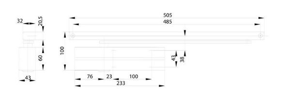 DVEŘNÍ ZAVÍRAČ ASSA ABLOY (FAB) DC 135