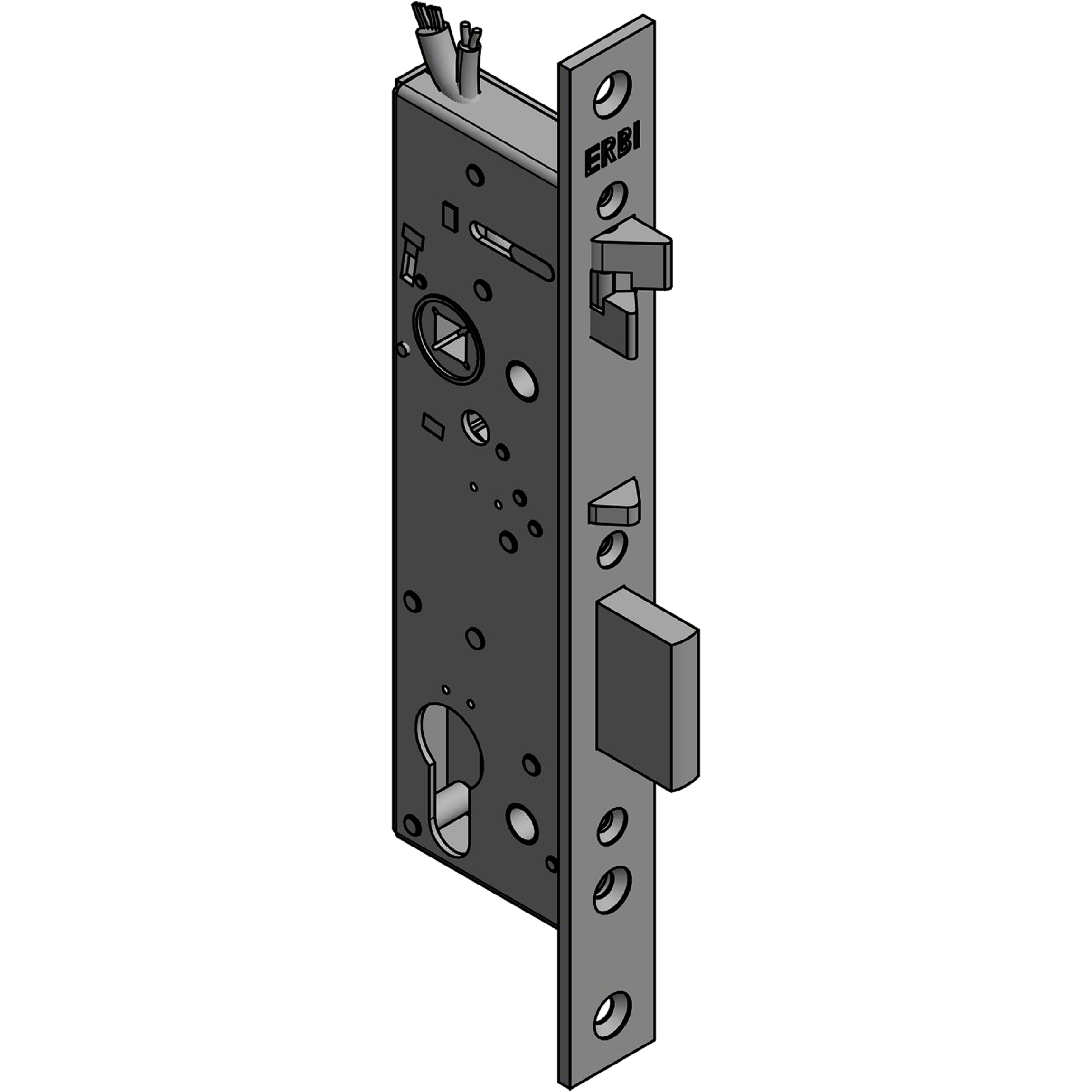 Zadlabací zámek ERBI - STAR 92/35 úzký el-mech samozamykací STANDARD